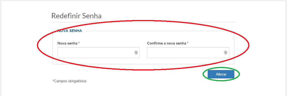 "Redefinir senha"